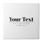 Carreau Texte rétro-moderne élégant | Noir & Blanc (Devant)