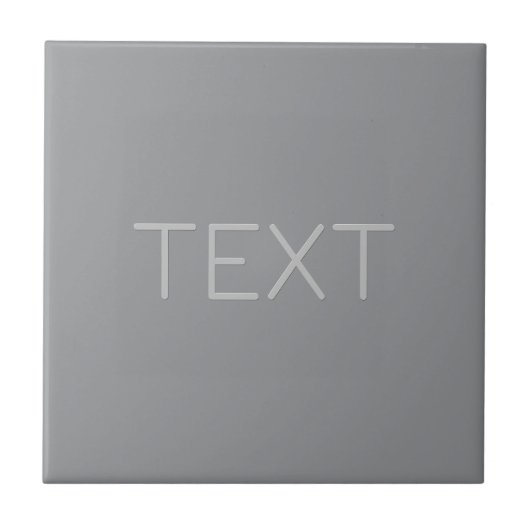 Carreau Texte simple à l'aspect tridimensionnel | Gris (Devant)