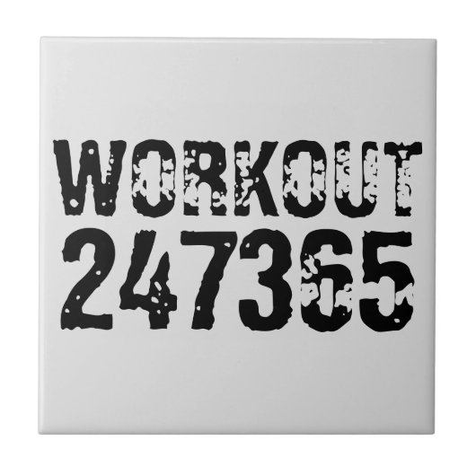 Carreau Texte usé et rayé Workout 247365 noir (Devant)