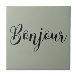 Carreau TexteNoirBonjour