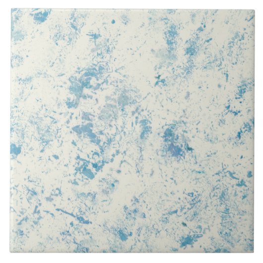 Carreau Texture aquarelle bleue abstraite (Devant)