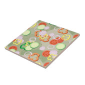 Carreau Texture avec des tranches de légumes (Côté)