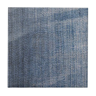 Carreau texture bleue de tissu de jeans de denim