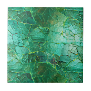Carreau Texture craquée dans les tons vert et turquoise
