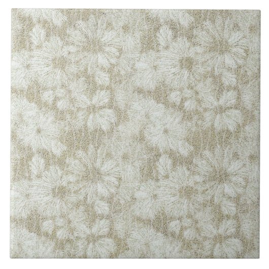 Carreau Texture crémeuse veloutée de marguerite florale (Devant)