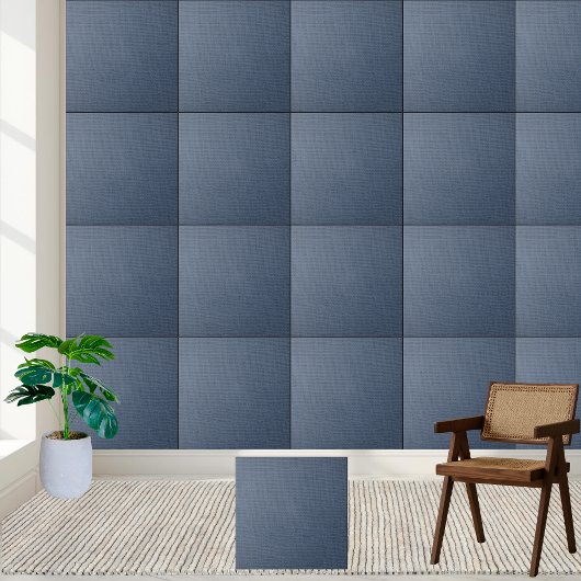 Carreau Texture de Burlap bleu rustique - Design et durabl
