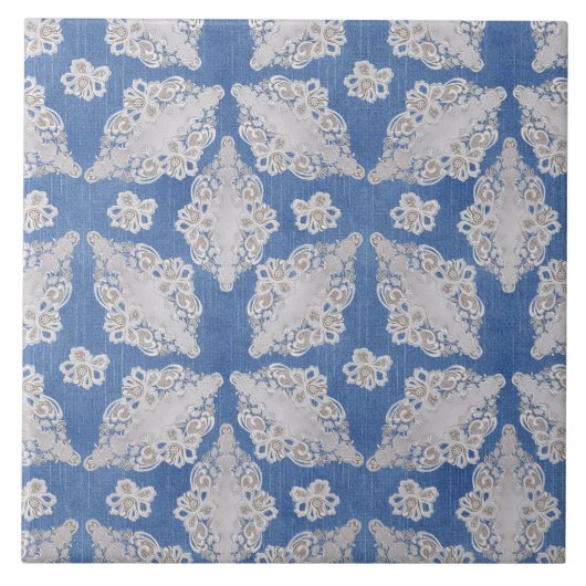 Carreau Texture de Denim avec Motif de répétition de dente (Devant)