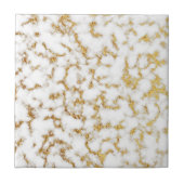 Carreau Texture de marbre d'aluminium d'or (Devant)