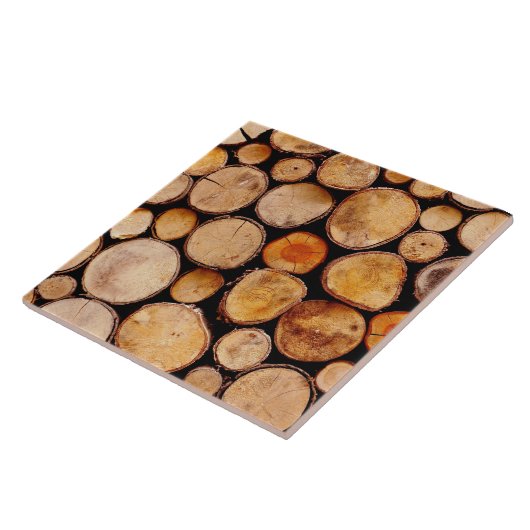 Carreau Texture de Pile de Bois (Côté)