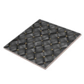 Carreau Texture en cuir brillant avec perles d'or (Côté)