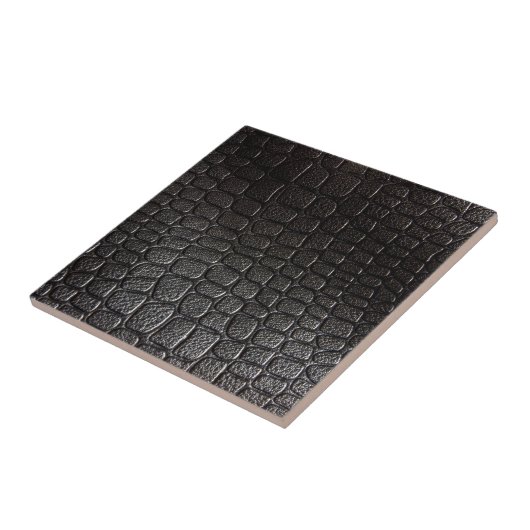 Carreau Texture en cuir noire (Côté)