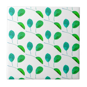 Carreau Texture feuille de poire stylisée Imprimer