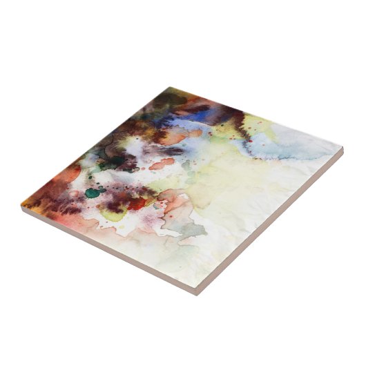 Carreau Texture grunge d'aquarelle abstraite avec la (Côté)