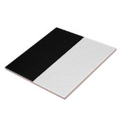 Carreau Texturé noir blanc deux couleurs demi-bandes (Côté)