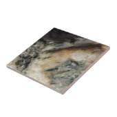 Carreau Texture noire et blanche de minerai de quartz (Côté)