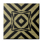 Carreau Textured Gold Geometric Chevron Pattern (Devant)