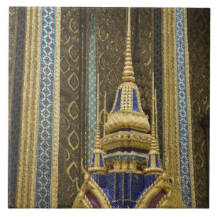 Carreau Thaïlande, Bangkok. Détails de décorations ornées