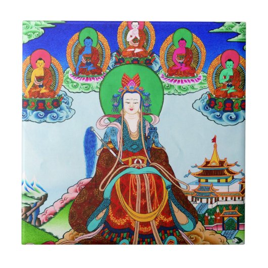 Carreau Thangka dorée cool tibétaine orientale (Devant)