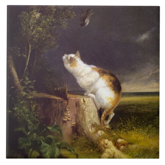 Carreau The Birdwatcher (par William Holbrook Beard) (Devant)