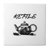 Carreau Thé chinois fleuri dans une théière en verre. Dr g (Devant)