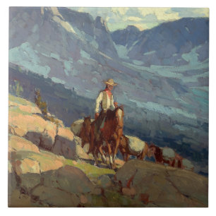 Carreau « The Lone Packer » Art occidental par Edgar Payne