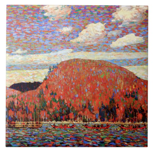 Carreau The Pointers, tableau d'art de Tom Thomson, (Devant)