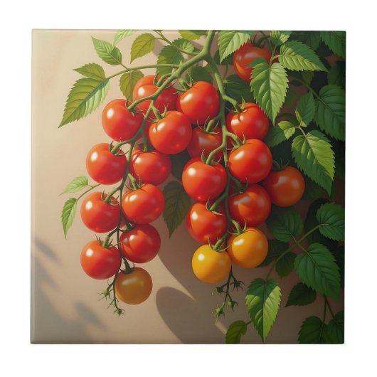 Carreau Thème de jardinage de plante de tomate pour l'été (Devant)