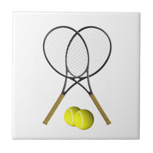 Carreau Thème de sport de tennis en double