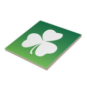 Carreau Thème irlandais de vert de trèfle (Côté)