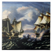 Carreau Thomas Chambers - Capture de la frégate H.B.M. (Devant)