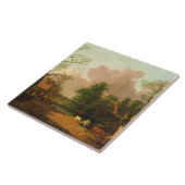 Carreau Thomas Gainsborough | un paysage avec des figures, (Côté)
