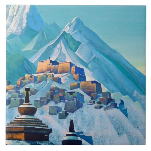 Carreau “Tibet Himalayas” by Nicholas Roerich (Devant)