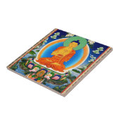 Carreau Tibétain Thangka Prabhutaratna Bouddha (Côté)