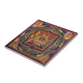 Carreau Tibétain Thanka d'antiquité de mandala de Bouddha (Côté)