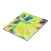 Carreau Tie-dye bleu jaune et vert (Côté)