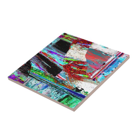 Carreau Tie en céramique – Neon Pulse (Côté)
