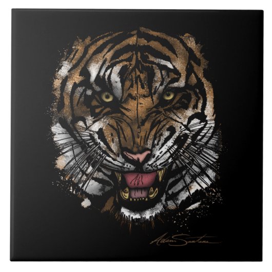 Carreau Tiger face (conception de signature) (Devant)