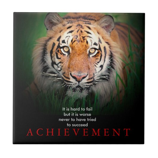 Carreau Tiger Motivation Réussite (Devant)