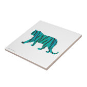 Carreau Tiger noir et Turquoise (Côté)