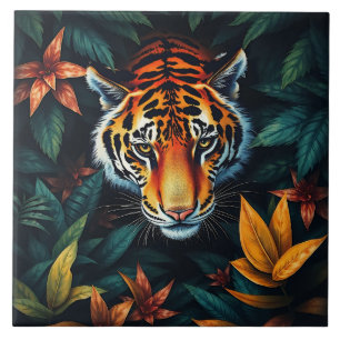 Carreau « Tigre à Moi » – Portrait de Tigre Coloré