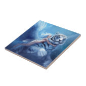 Carreau Tigre blanc volant avec l'ange (Côté)