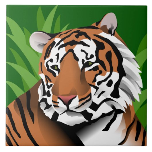 Carreau Tigre Dans La Jungle (Devant)