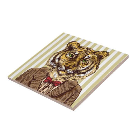 Carreau Tigre dans l'usage de soirée (Côté)