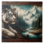 Carreau Tigre du Bengale reposant sur la rivière Mountain (Devant)