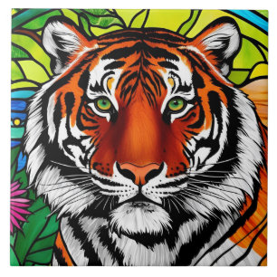 Carreau Tigre en verre tendu