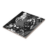 Carreau Tigre noir blanc Pop Art (Côté)