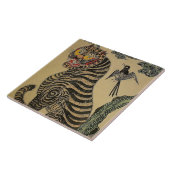 Carreau Tigre rayé coréen Minhwa (Côté)