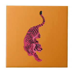 Carreau Tigre - Rose Vibrant