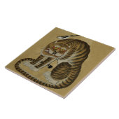 Carreau Tigre tapi sous Minhwa avec pie (Côté)