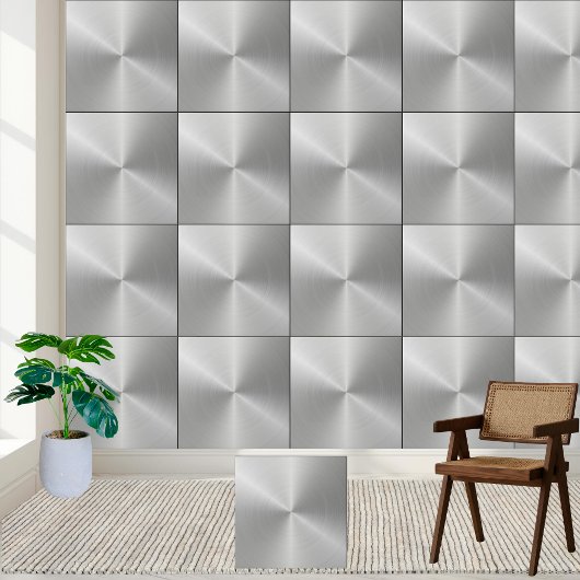 Carreau Tile céramique en acier inoxydable brossé